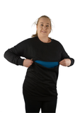 Alyssa Horizontal Zip Jumper - Black