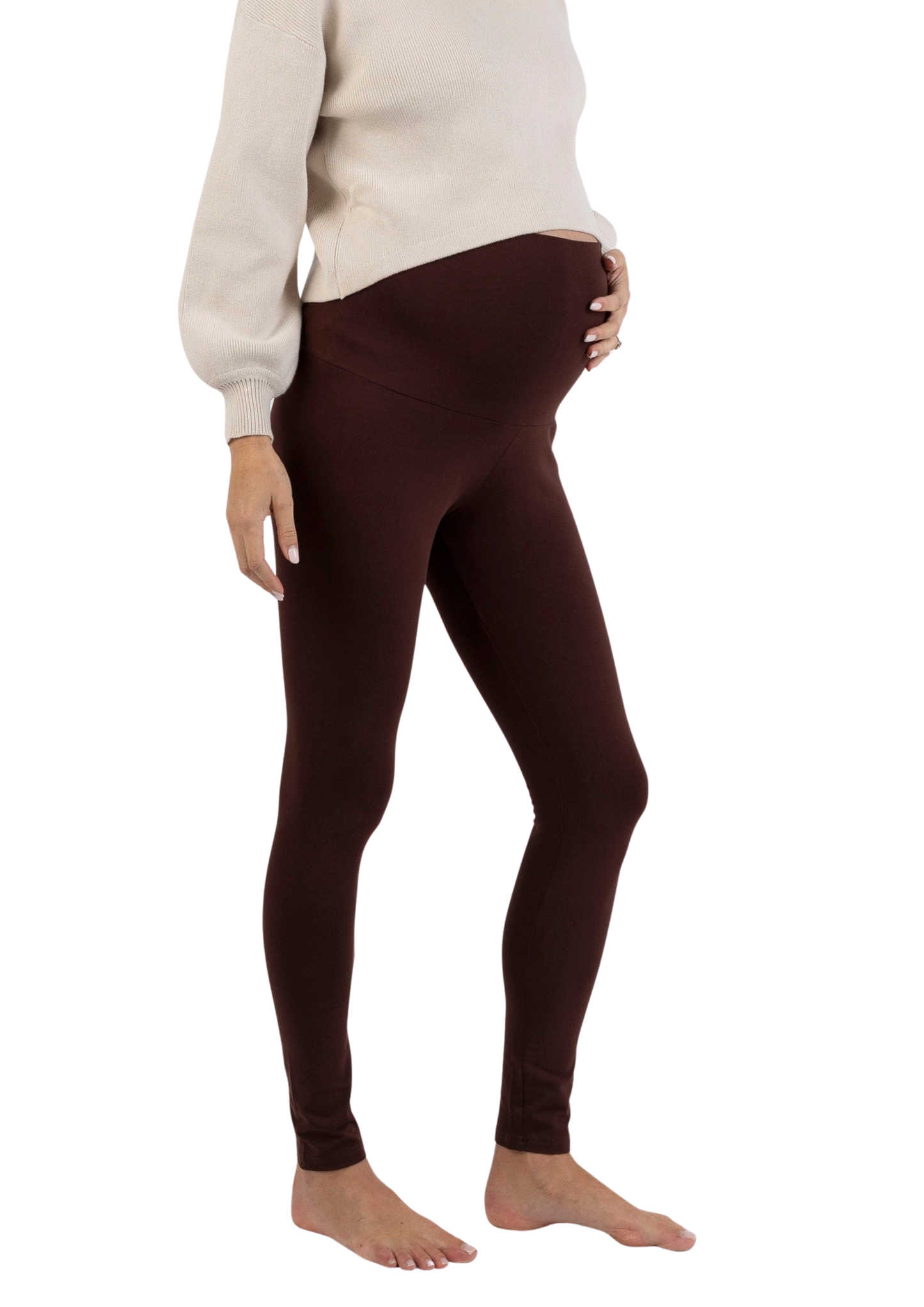Maternity Leggings - Choc