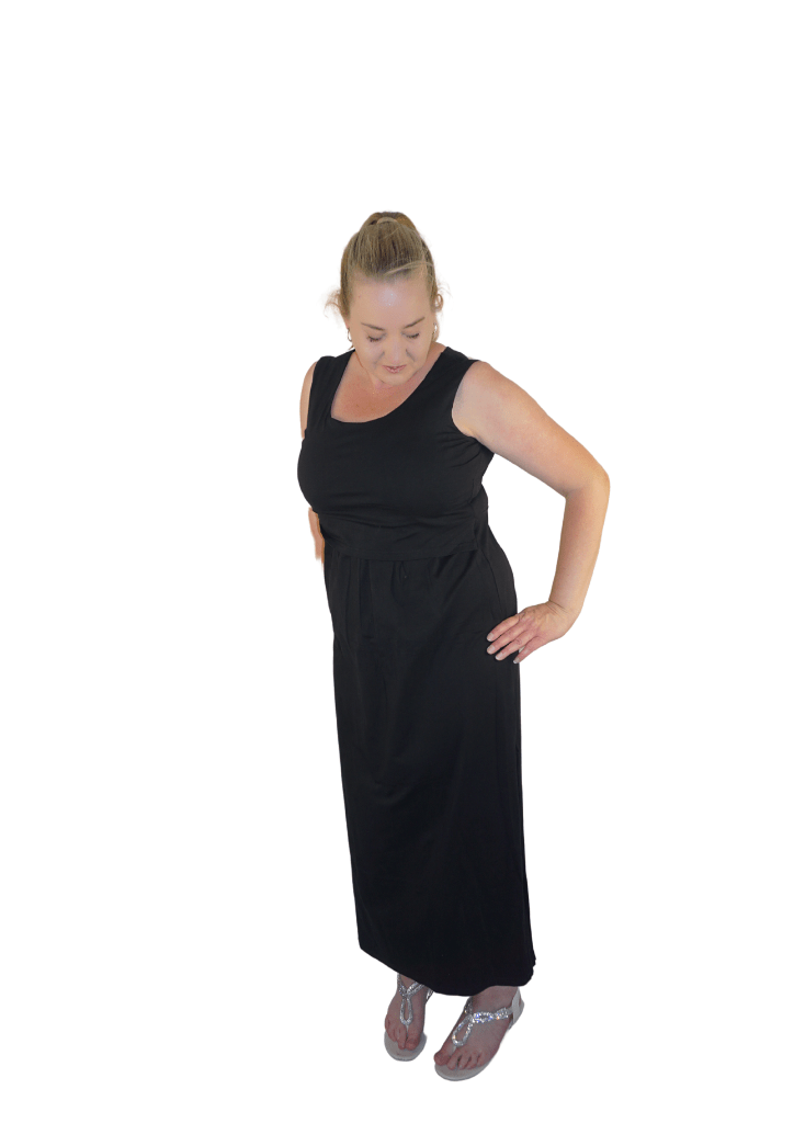 Emily - Maxi - Solid Black - Latchwear