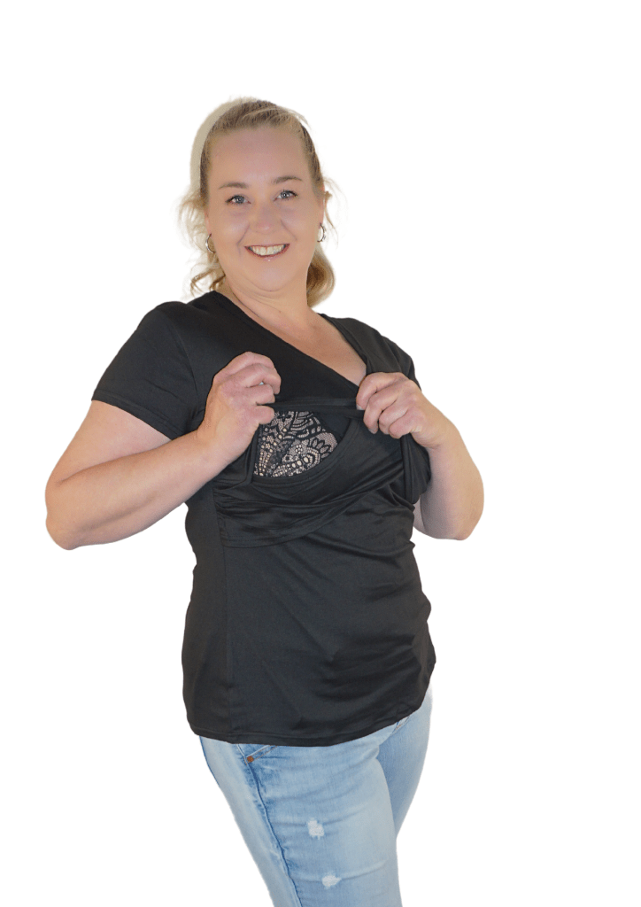 Emma - Cross Front - Black - Latchwear