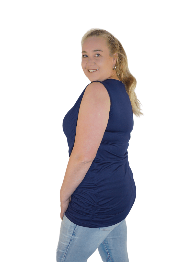 Harper - Long Tank - Navy - Latchwear