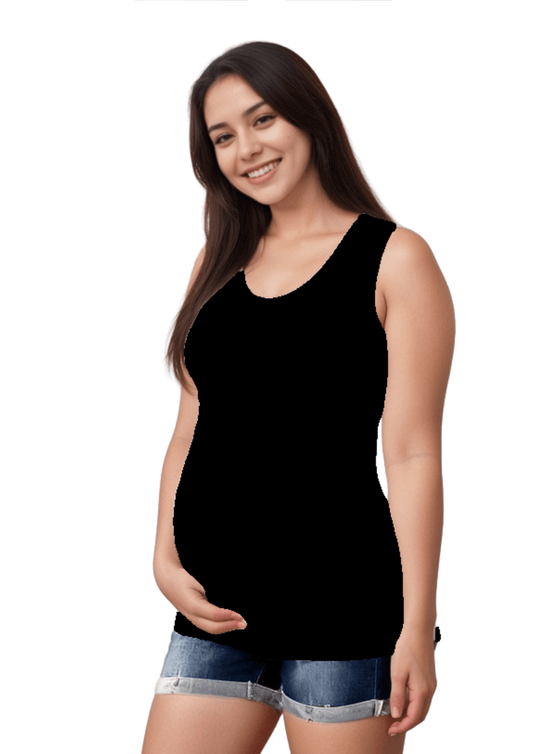 Lily Horizontal Zip Singlet - Black - Latchwear