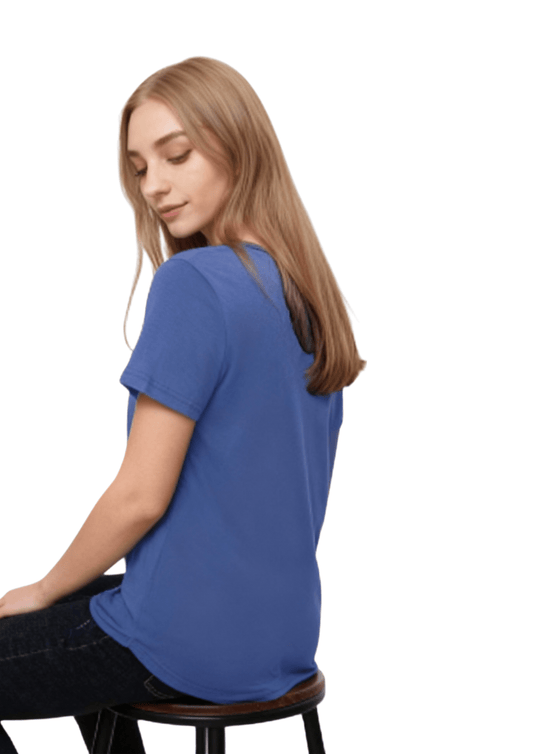 Mia Zip Tee - Blue - Latchwear