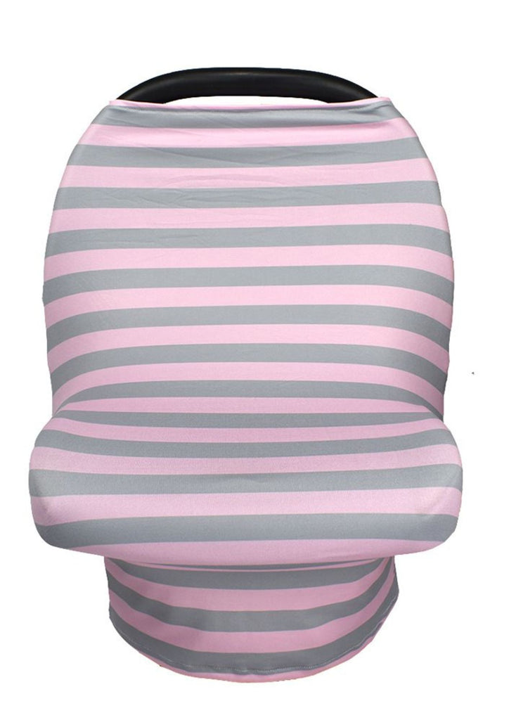 Multi Purpose Cover - Pink & Grey Stripes