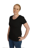 Mia Zip Tee - Black