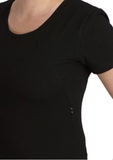 Mia Zip Tee - Black