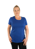 Mia Zip Tee - Royal Blue