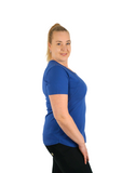 Mia Zip Tee - Royal Blue