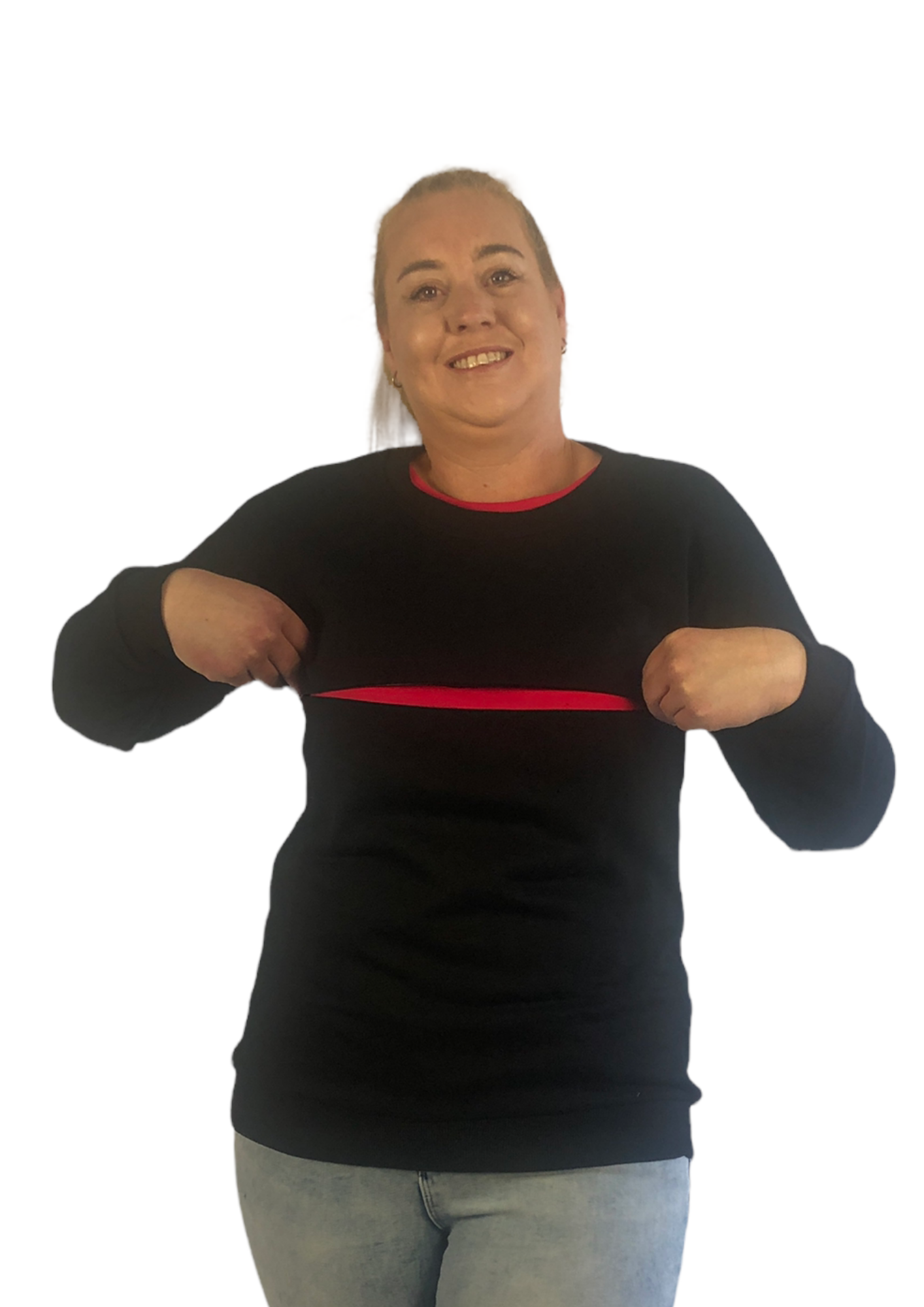 Alyssa Horizontal Zip Jumper - Black