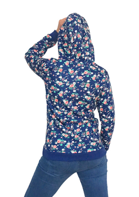 Annabelle Lightly Fleece Lined Floral Hoody