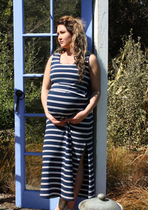 Emily - Maxi - Navy Stripe