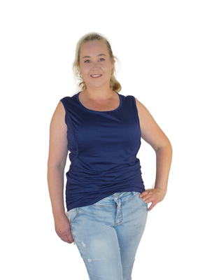 Harper - Long Tank - Navy