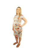 Isla - Bodycon Dress - Blue/Grey Floral