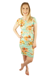 Isla - Bodycon Dress - Green Floral