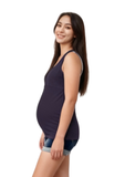 Lily Horizontal Zip Singlet - Navy