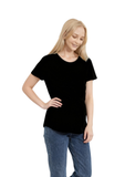 Luna - Horizontal Zip Tee - Black