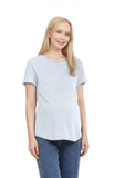 Luna - Horizontal Zip Tee - Powder Blue