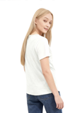 Luna - Horizontal Zip Tee - White