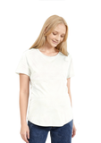Luna - Horizontal Zip Tee - White