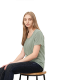 Mia Zip Tee - Sea Green