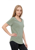 Mia Zip Tee - Sea Green