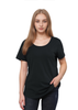 Mia Zip Tee - Black