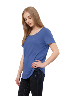 Mia Zip Tee - Blue