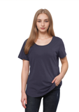 Mia Zip Tee - Navy