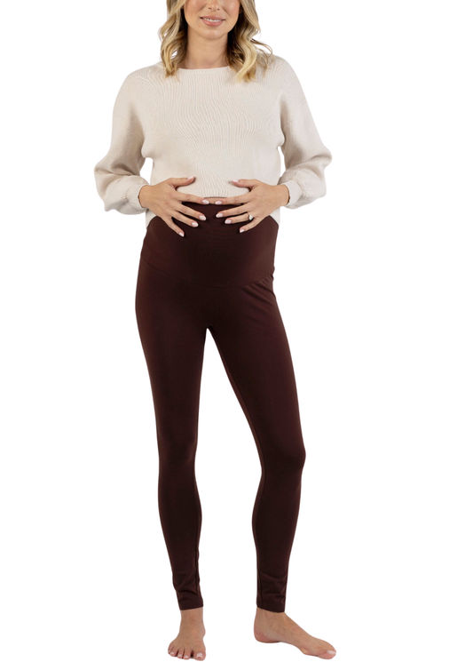 Maternity Leggings - Choc
