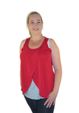 Scarlett - Petal Tank - Maroon