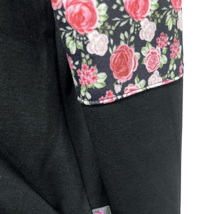 Addie Hoody - Black & Floral - Latchwear