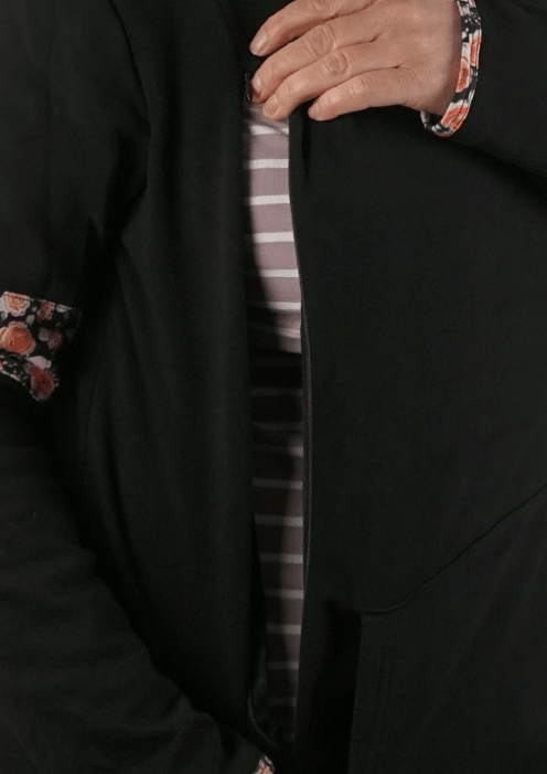 Addie Hoody - Black & Floral - Latchwear