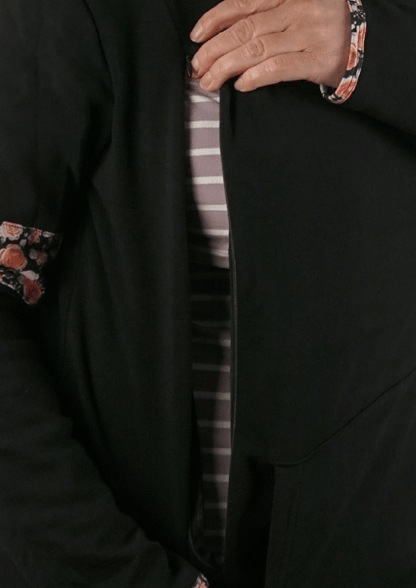 Addie Hoody - Black & Floral - Latchwear