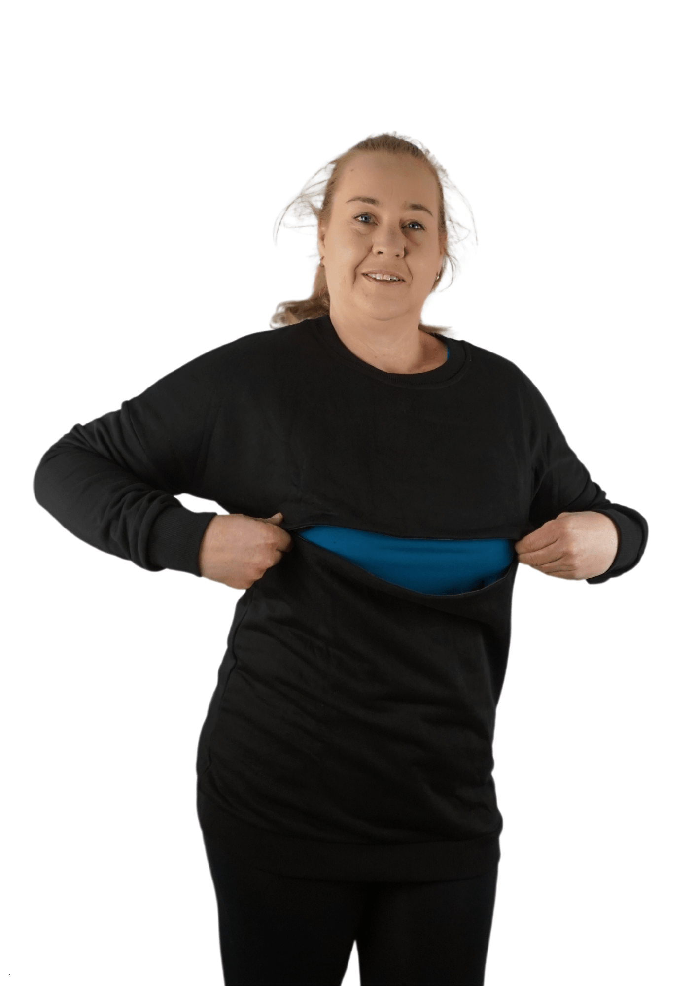 Alyssa Horizontal Zip Jumper - Black - Latchwear