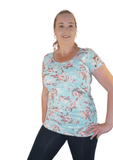Annie - Floral Tee - Mint Floral - Latchwear