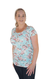 Annie - Floral Tee - Mint Floral - Latchwear