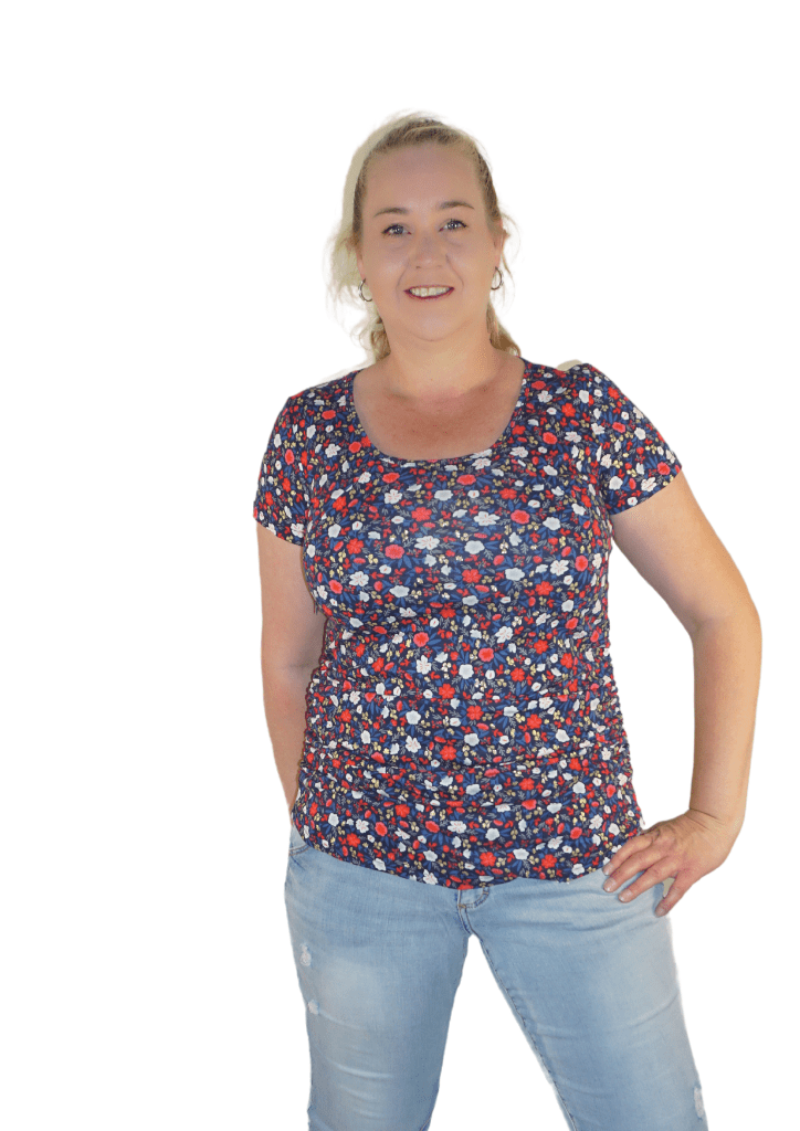 Annie - Floral Tee - Navy - Latchwear