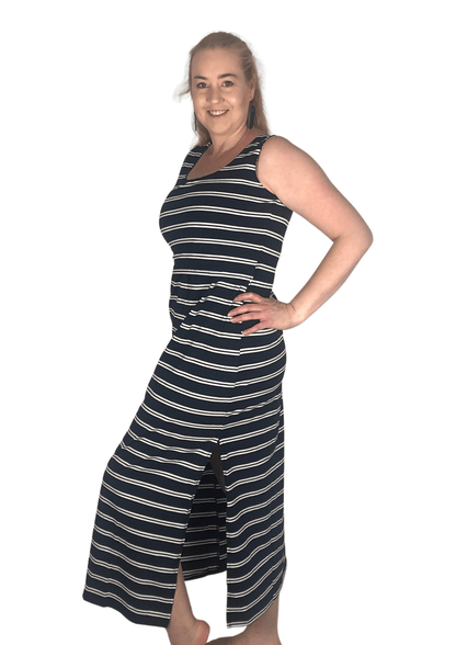 Emily - Maxi - Navy Stripe - Latchwear