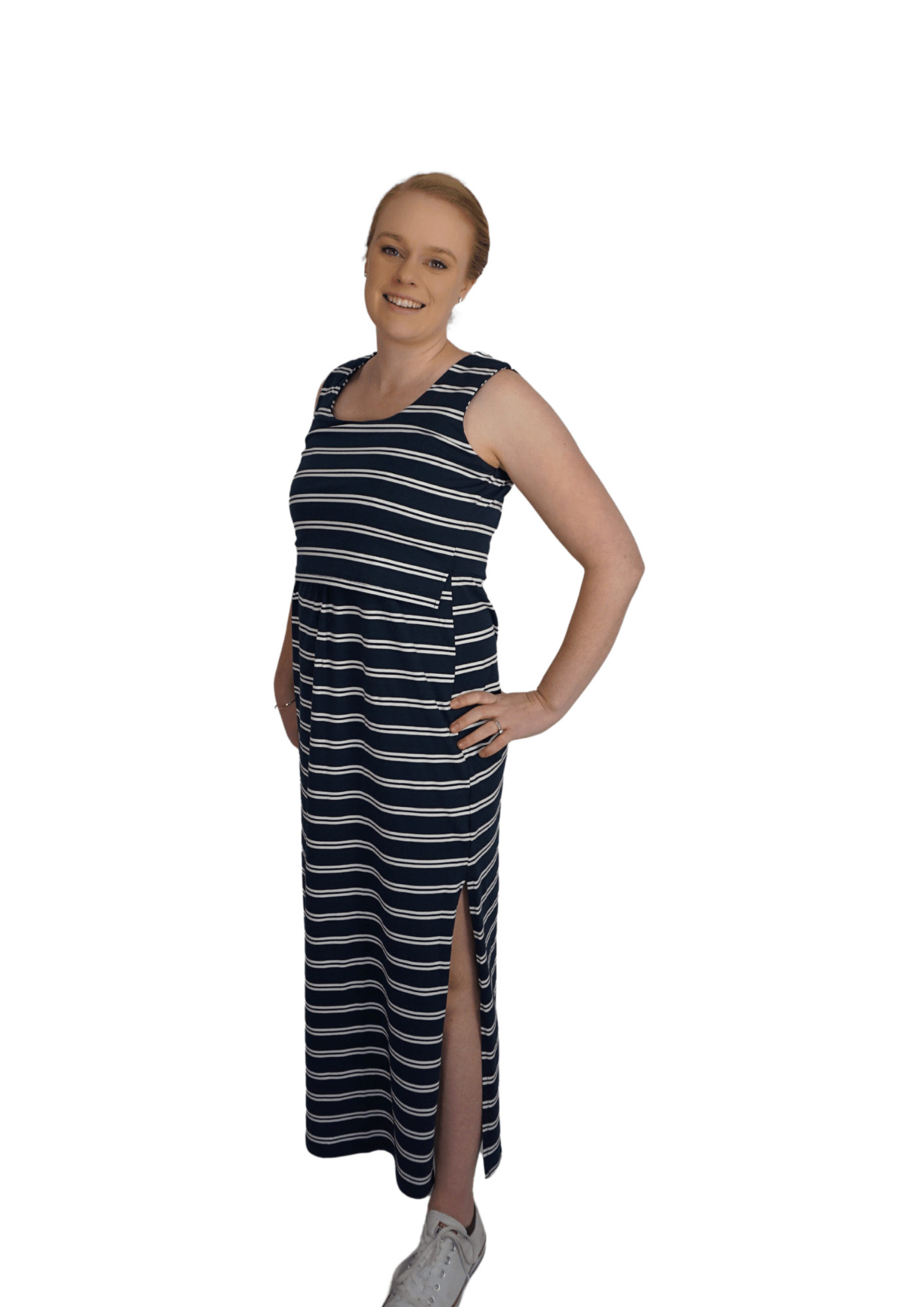 Emily - Maxi - Navy Stripe - Latchwear