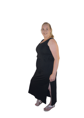 Emily - Maxi - Solid Black - Latchwear
