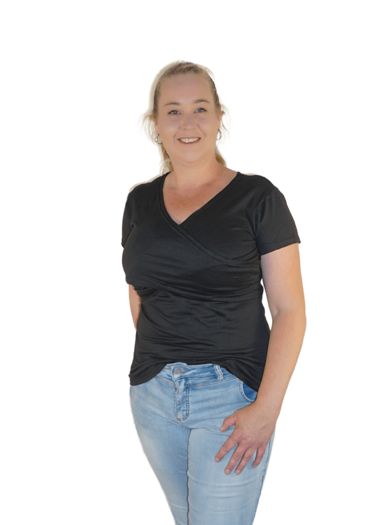 Emma - Cross Front - Black - Latchwear