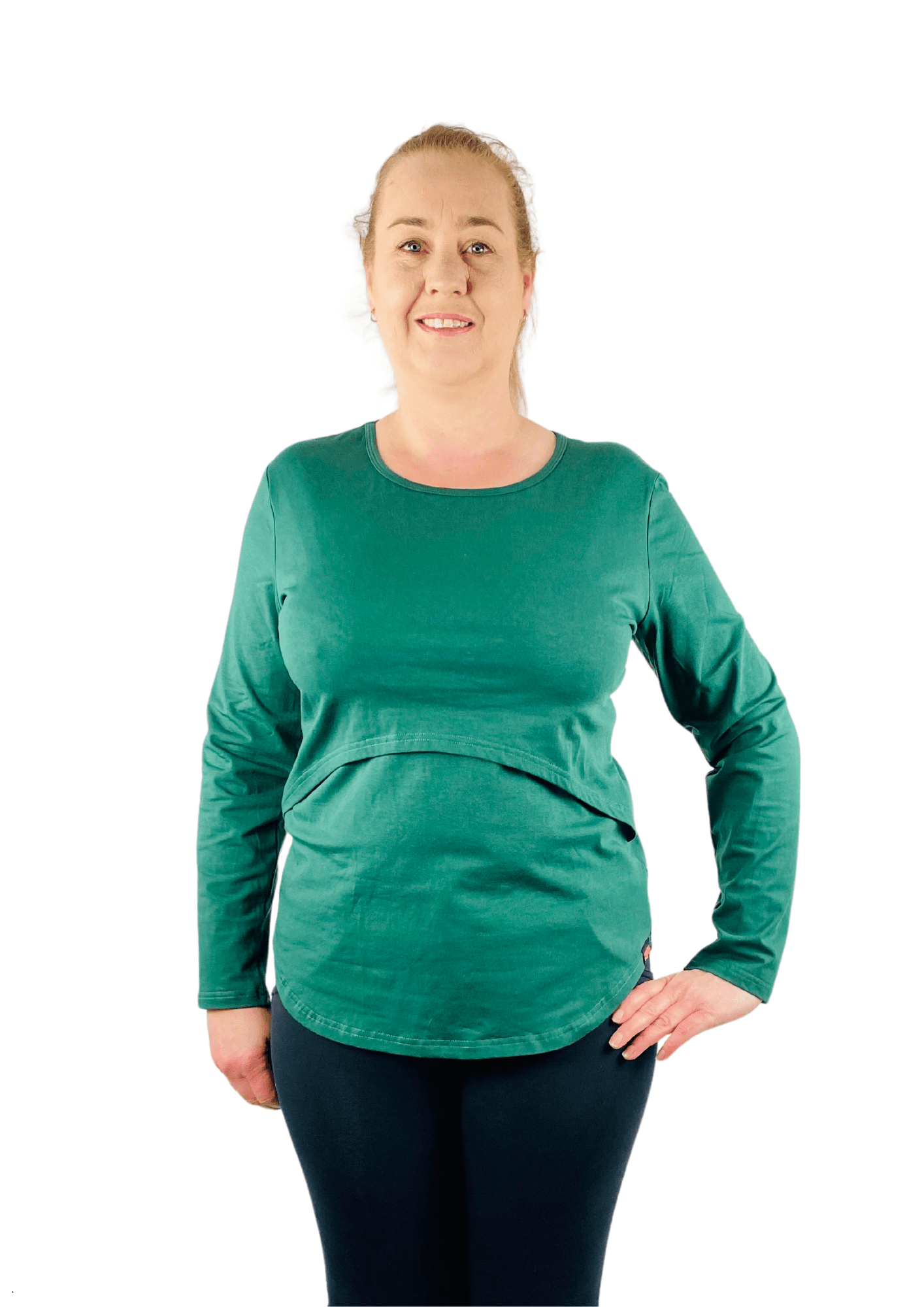 Emma Long Sleeve Basic - Green - Latchwear