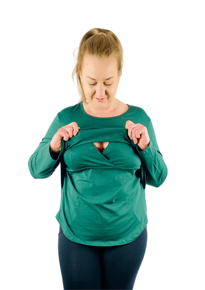 Emma Long Sleeve Basic - Green - Latchwear