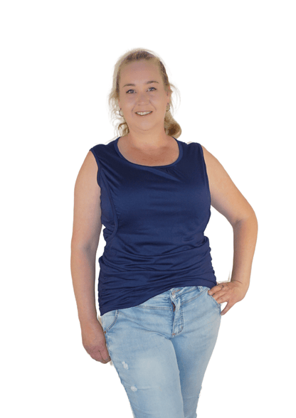 Harper - Long Tank - Navy - Latchwear