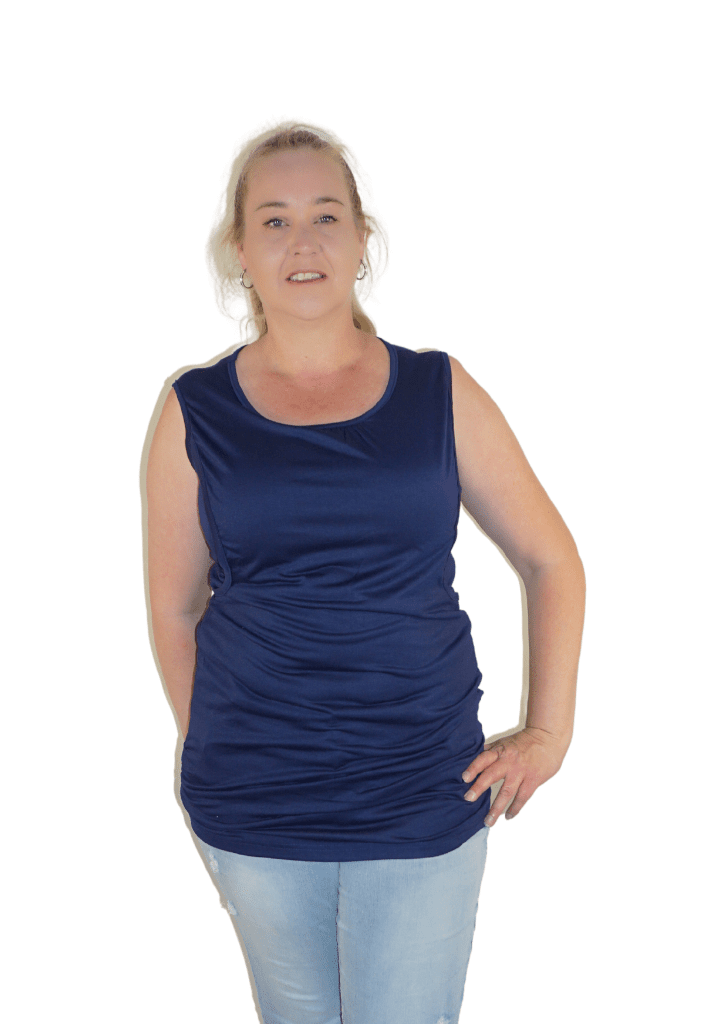 Harper - Long Tank - Navy - Latchwear