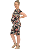 Isla - Bodycon Dress - Black Floral - Latchwear