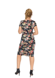 Isla - Bodycon Dress - Black Floral - Latchwear