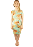 Isla - Bodycon Dress - Green Floral - Latchwear