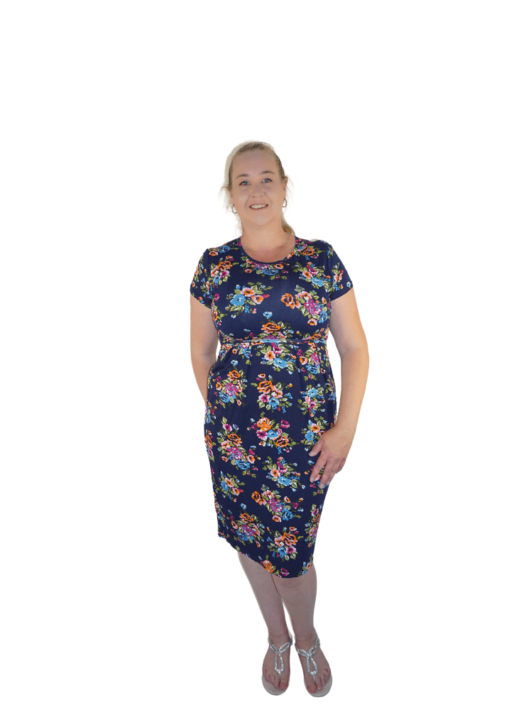 Isla - Bodycon Dress - Navy Floral - Latchwear