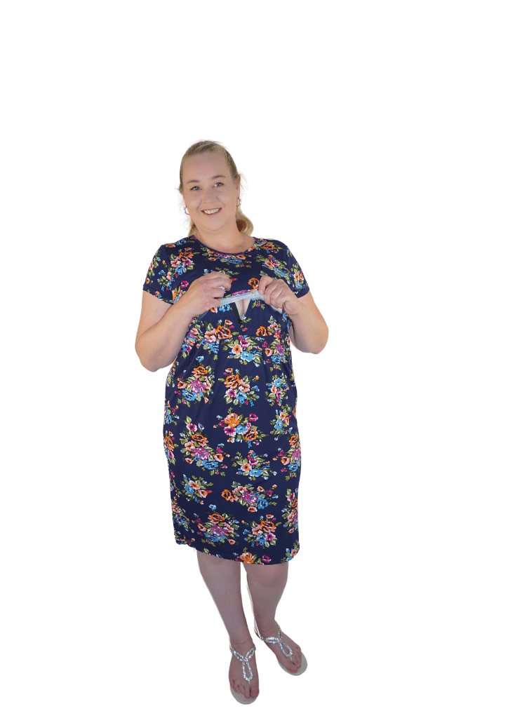 Isla - Bodycon Dress - Navy Floral - Latchwear
